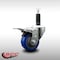 Service Caster 3'' SS Blue Poly Swivel 1'' Expanding Stem Caster Total Lock Brake SCC-SSEXTTL20S314-PPUB-BLUE-1 - alternate 2